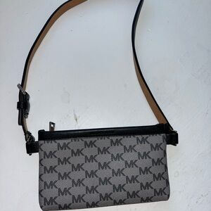 Michael Kors Black and Gray Monogram Bag